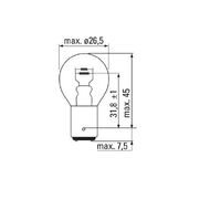 TUNGSRAM 12v BAZ15d GLOBES x10