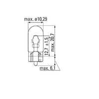 TUNGSRAM 12v 1X9 5D WEDGE GLOBE x10