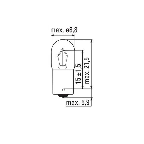 TUNGSRAM 24v BA9s GLOBES x10