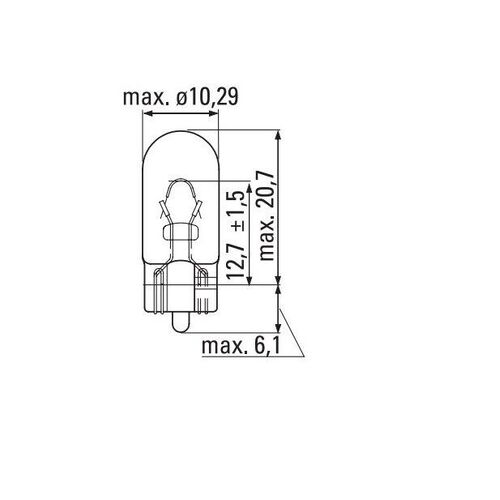 TUNGSRAM 12v 1X9 5D WEDGE GLOBE x10