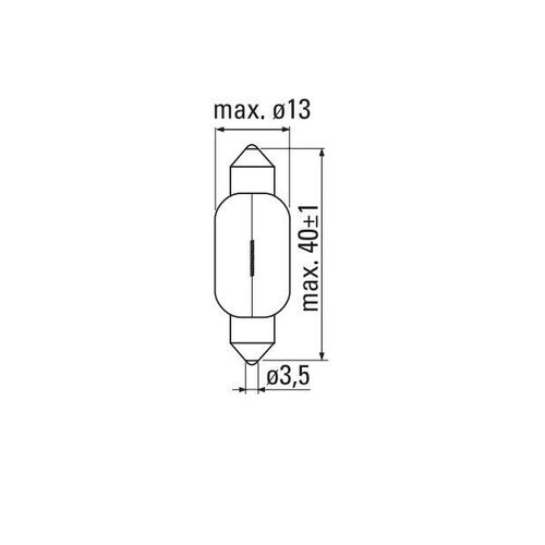 TUNGSRAM 12v SV8,5-8 FESTOON GLOBE x10