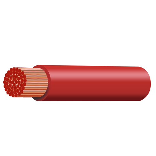 0 B&S Red Single Core Battery Starter Cable 10m