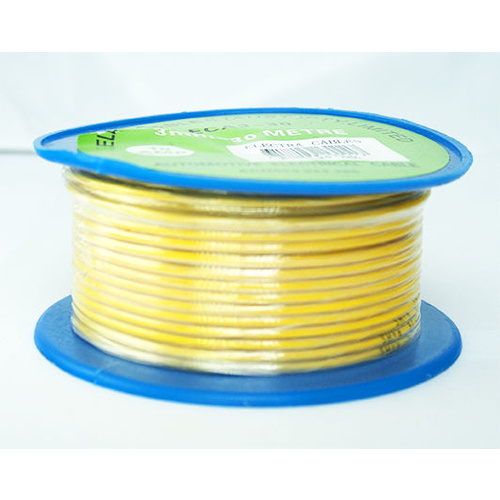 3mm Single Core Cable Yellow 30m